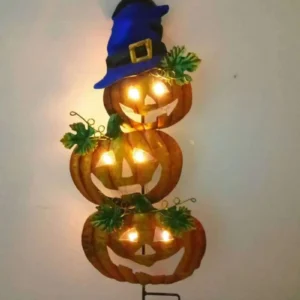 SM24361 PP Plastic Solar Pumpkin Stake Light