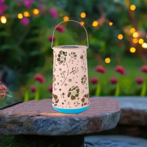 SM24362 Hanging Solar Metal Iron Lantern_1