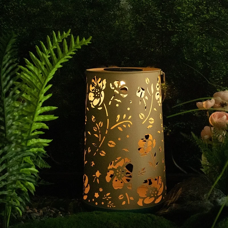 SM24362 Hanging Solar Metal Iron Lantern_2