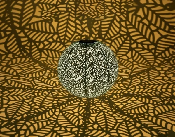 SM24367 Small Black Matte Metal Iron Solar Lantern with Base, Decorative Hanging Light