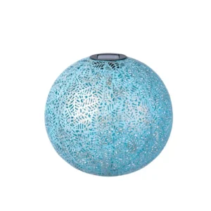 SM24367 Small Black Matte Metal Iron Solar Lantern with Base, Decorative Hanging Light_2