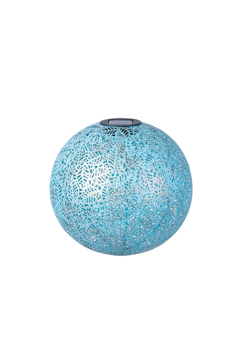 SM24367 Small Black Matte Metal Iron Solar Lantern with Base, Decorative Hanging Light_2