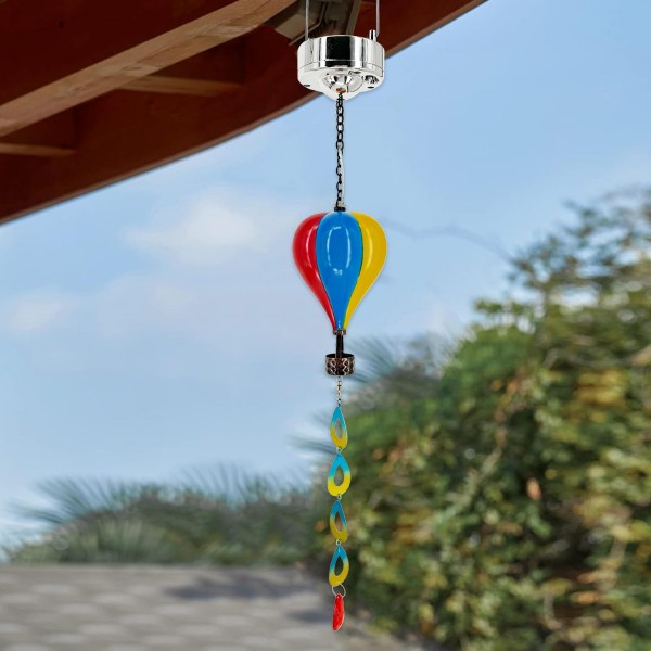 sm24376 hot air balloon solar hanging wind chime (1)