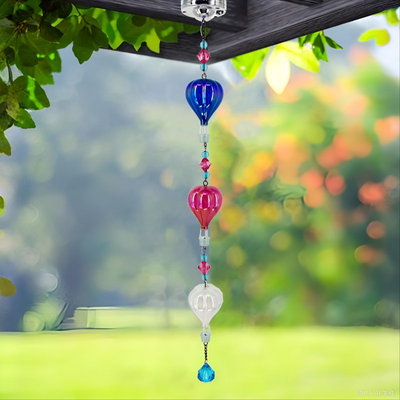 SM24377 Solar-Hänge-Windspiel mit Heißluftballon