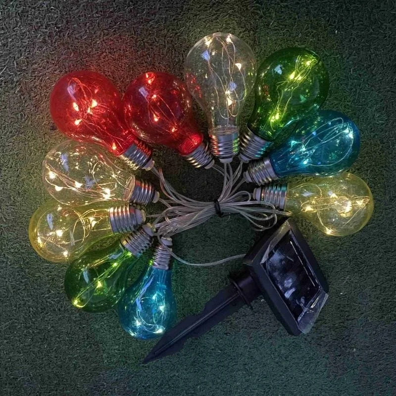 SM24388 Set of 8 Plastic PP Solar Bulb String Lights