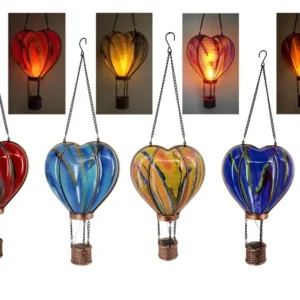 SM24393 Heart-Shaped Plastic PP Solar Air Balloon Lantern with Flickering Flame Hanging Light_2