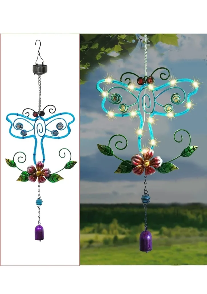 SM24423 Solar-Windspiel aus Kunststoff PP in Libellenform zum Aufhängen
