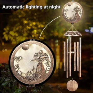 SM24428 Plastic PP Solar Angel Windchime Hanging Light