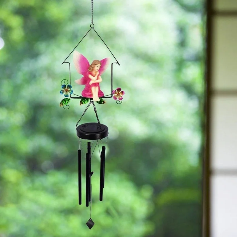 SM24431 Plastic PP Fairy Windchime Solar Hanging Light_3