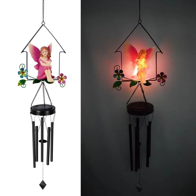 SM24431 Plastic PP Fairy Windchime Solar Hanging Light_4
