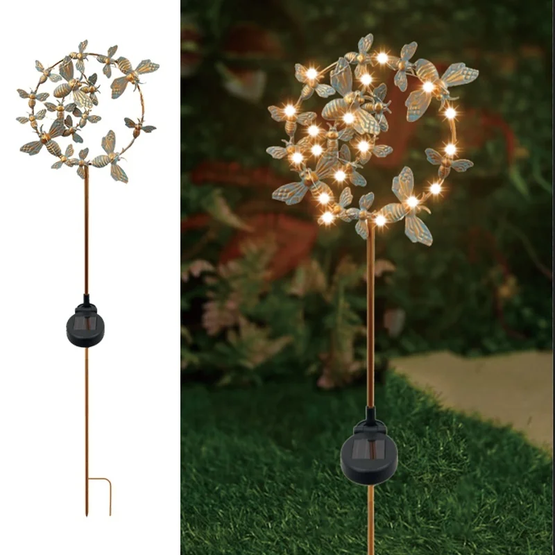 SM24453 PP Plastic Bee Shape Solar Stake Light