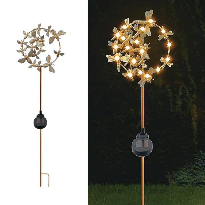 SM24453 PP Plastic Bee Shape Solar Stake Light_2