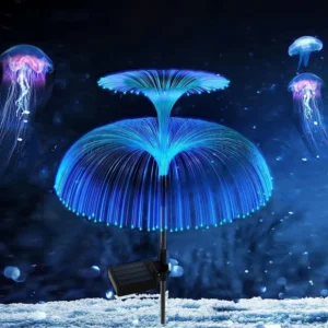SM24462 Colorful Changing Double Jellyfish Hanging Light, Plastic ABS
