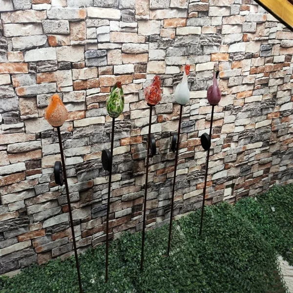 SM24554 Glass + metal Iron Solar Glass Bird Garden Stake Lights - Animal Design_15