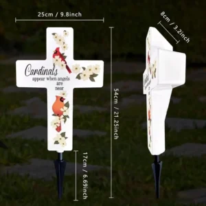 SM24557 ABS Plastic Solar Stake Light for Memorial Cemetery Cross_12