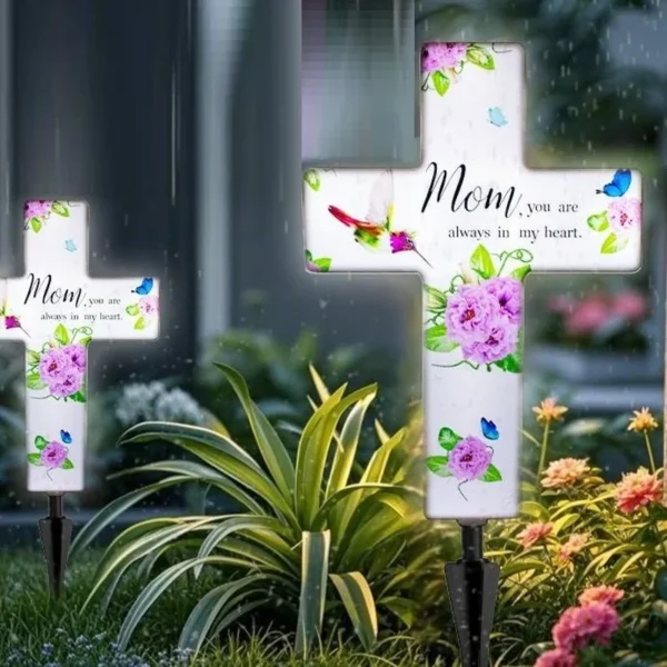 SM24557 ABS Plastic Solar Stake Light for Memorial Cemetery Cross_17
