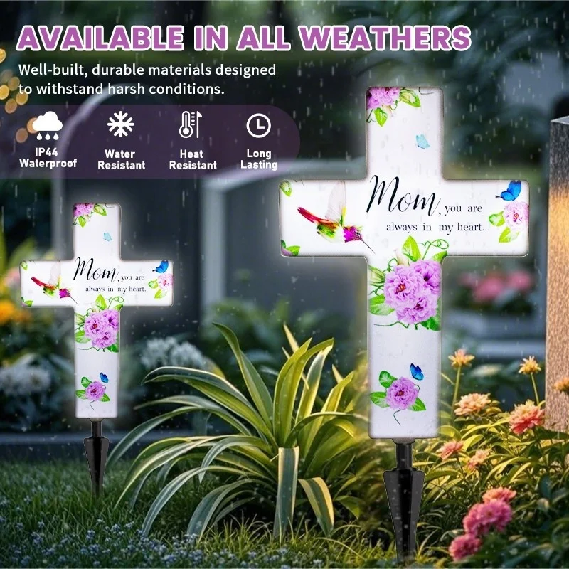 SM24557 ABS Plastic Solar Stake Light for Memorial Cemetery Cross_3_20251010_142404