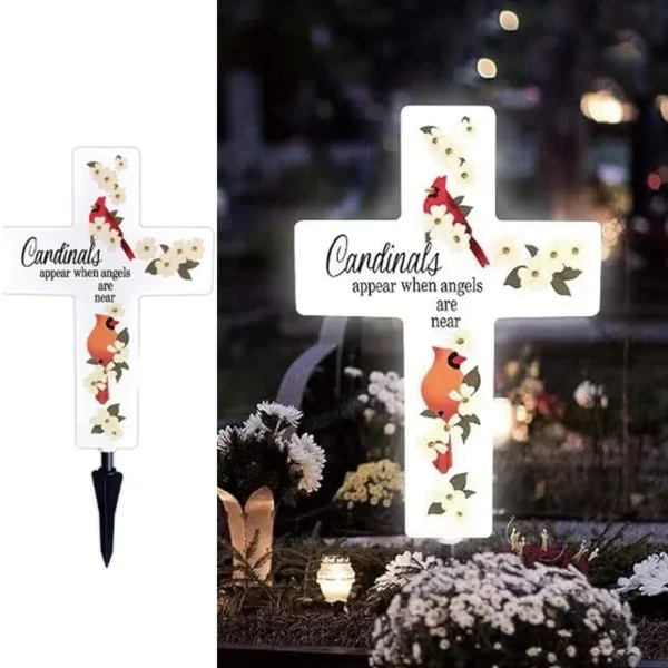 SM24557 ABS Plastic Solar Stake Light for Memorial Cemetery Cross_6_20251010_142404
