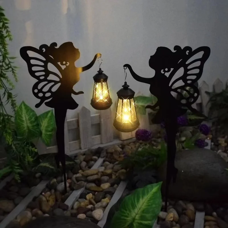 SM24598 Plastic PP Fairy Hanging Lantern Solar Stake Light_4
