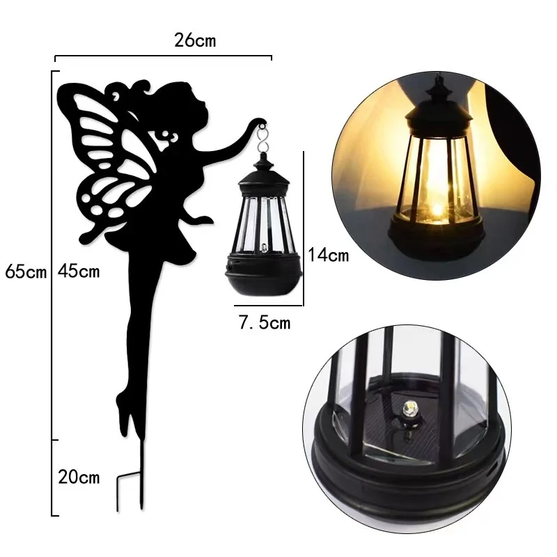 SM24598 Plastic PP Fairy Hanging Lantern Solar Stake Light_6