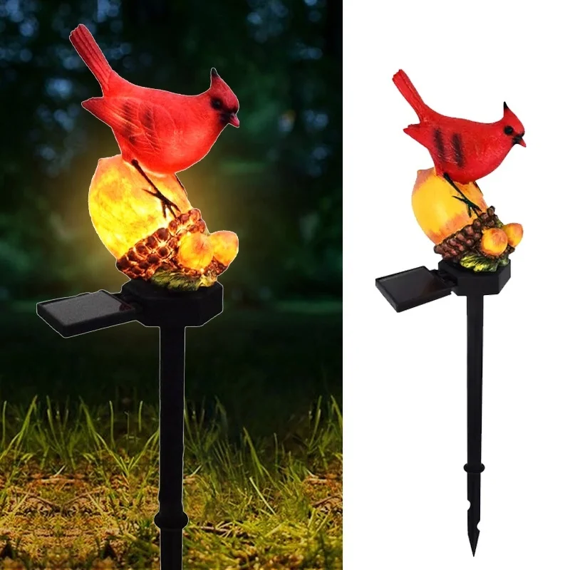 SM24610 Christmas Solar Bird Stake Light Resin Animal Statue_2_20251010_142404