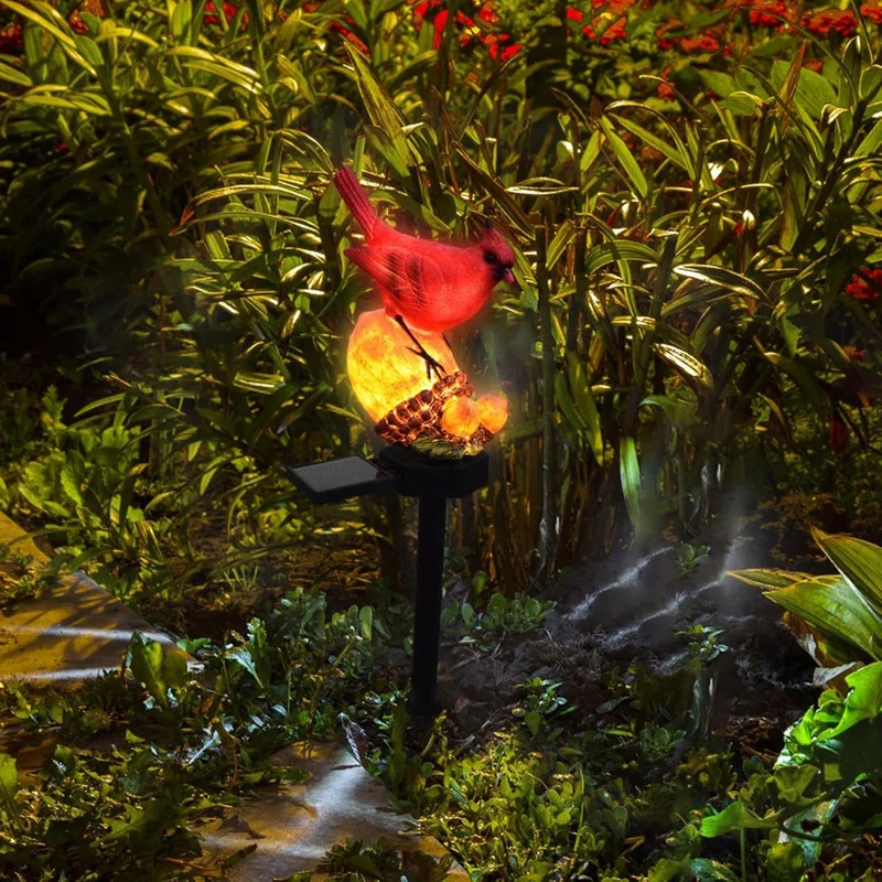 SM24610 Christmas Solar Bird Stake Light Resin Animal Statue_4_20251010_142404