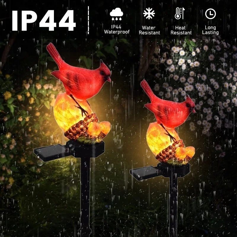 SM24610 Christmas Solar Bird Stake Light Resin Animal Statue_9_20251010_142404