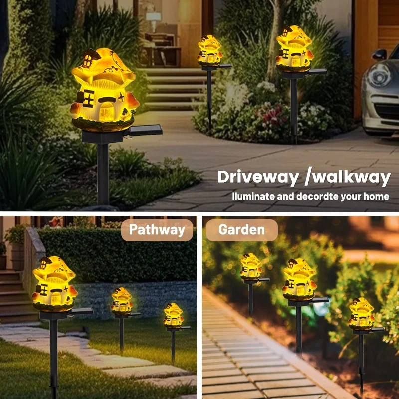 SM24621 Solar Stake Light Resin Statue – Fairy Mushroom House_1_20251010_142404