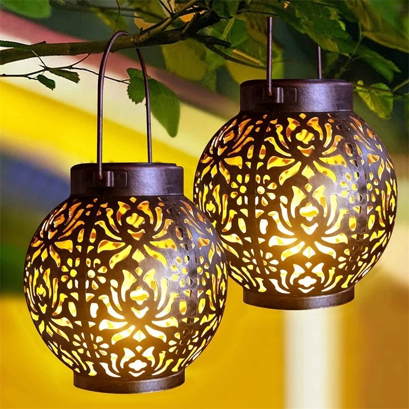 SM24627A metal-iron Bronze Hollow-Out Solar Lantern for Hanging or Tabletop Use_6_20251010_142404