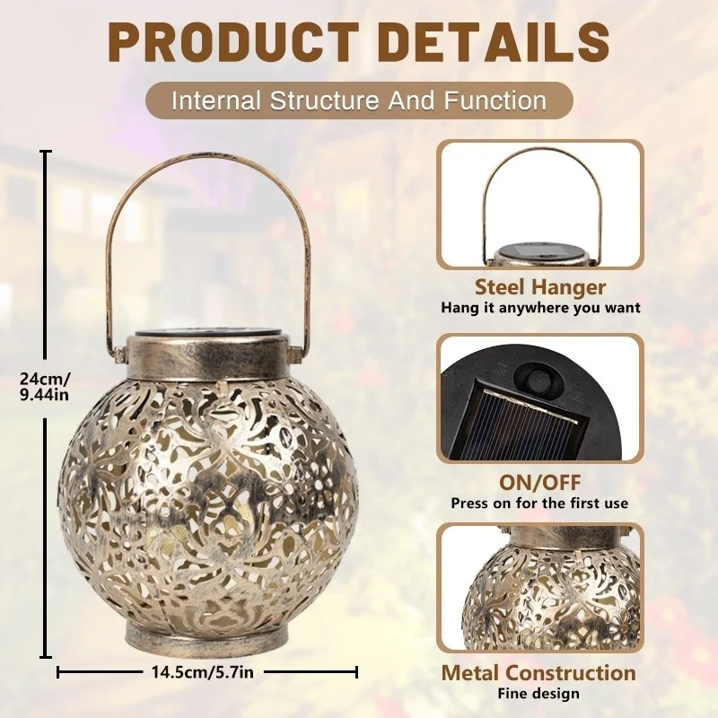 SM24627A metal-iron Bronze Hollow-Out Solar Lantern for Hanging or Tabletop Use_7_20251010_142404