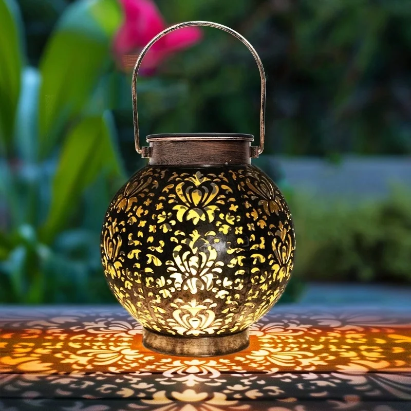SM24627B Plastic PP Chrysanthemum Flower Solar Hanging Light_1
