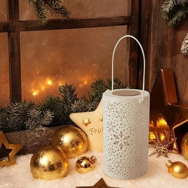 SM24673 Metal-iron White Snowflake Hollow-out Solar Hanging Lantern with Automatic Sensor_9_20251010_142404