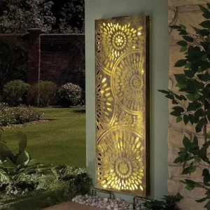 SM24688 Metal-iron Moroccan Garden Wall Art Color Solar Light - Stake or Hang