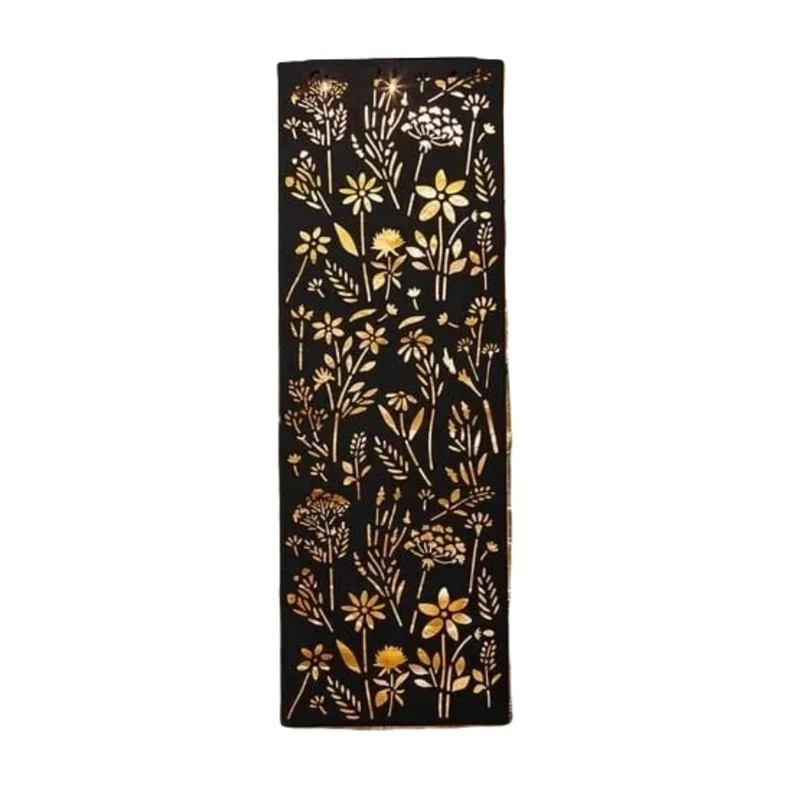 SM24692 Flower Design Metal-Iron Wall Art Panel with Solar LED Light_4