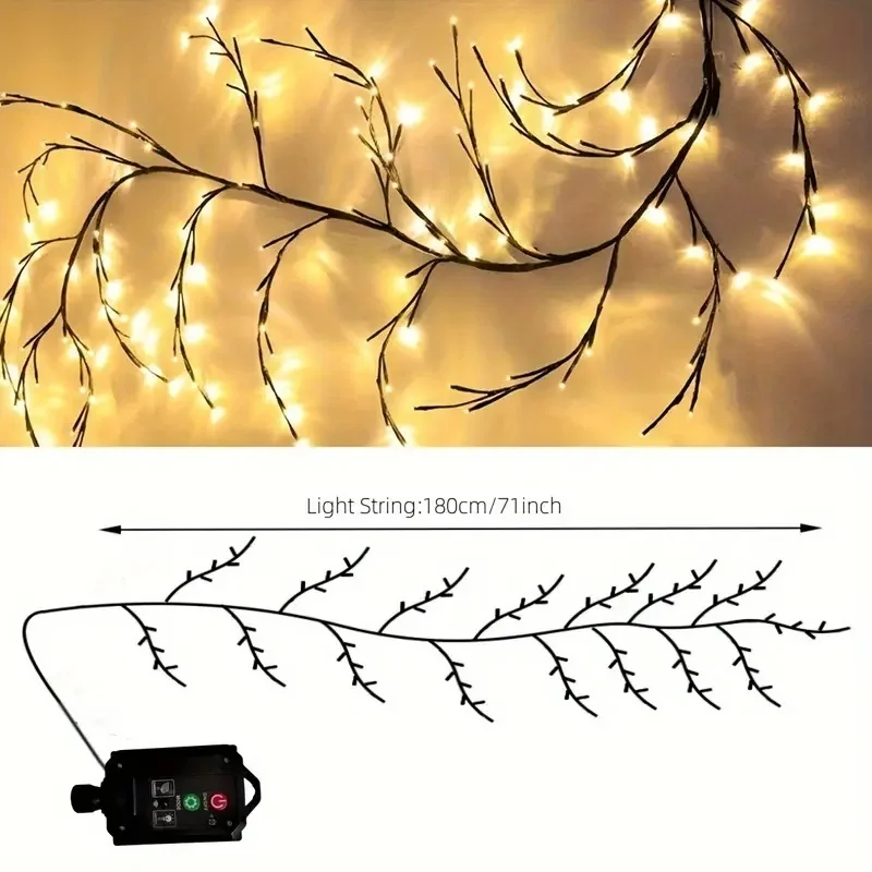 SM24705 Plastic-PVC+ Metal-iron Solar Color LED Branch Vine String Lights_5