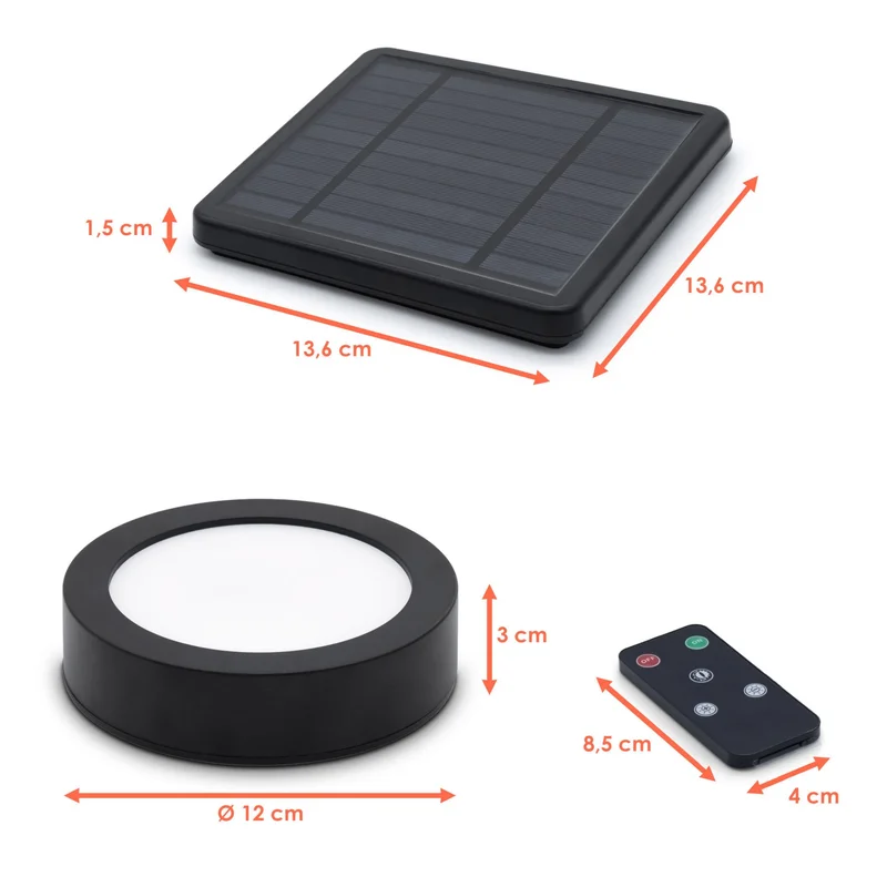 SM24711 ABS+PP Plastic Square Solar Magnetic Light with Remote, Multipurpose_2