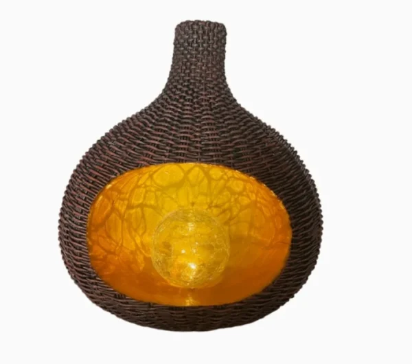 SM24763 Solar Lamp Resin Statue for Outdoor Vase and Tabletop Lighting