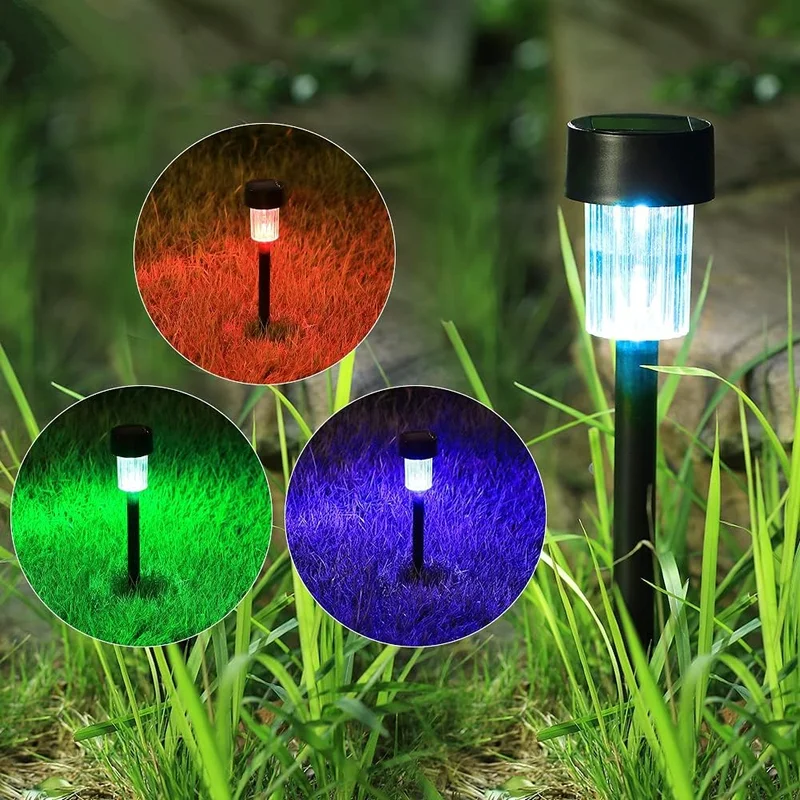 SM24799 Plastic PP Color-Changing Cylindrical Solar Pathway Hanging Lights, Pack of 10_2