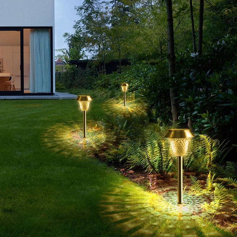 SM24853 Plastic-ABS + PS Pineapple Flower Globe Stake Light Lantern