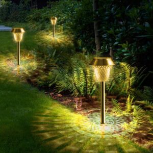 sm24853 stainless steel projection solar pathway stake light