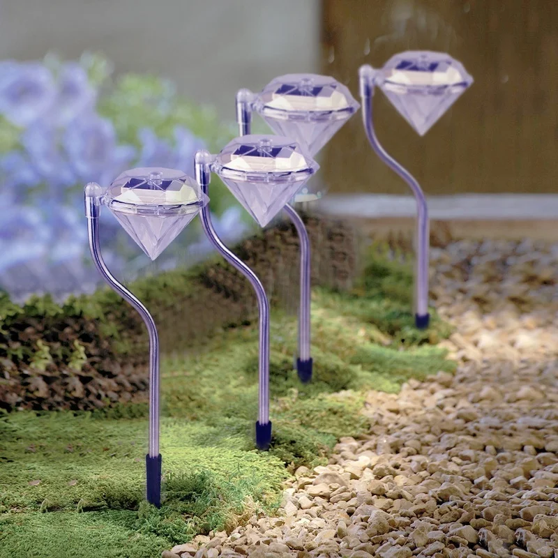 SM24870 ABS Plastic Garden Solar Diamond Stake Lights, Set of 4 pcs_2