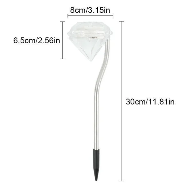 SM24870 ABS Plastic Garden Solar Diamond Stake Lights, Set of 4 pcs_4
