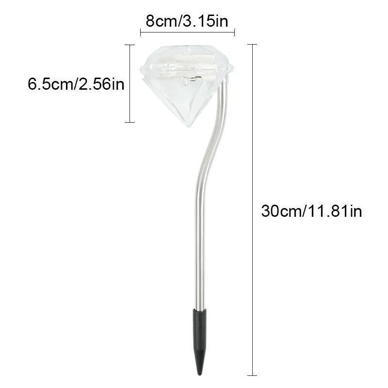SM24870 ABS Plastic Garden Solar Diamond Stake Lights, Set of 4 pcs_4