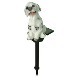 SM24878 Resin Statue Solar Spot Dog Stake Lights - Spotted Animal Spotlight_2
