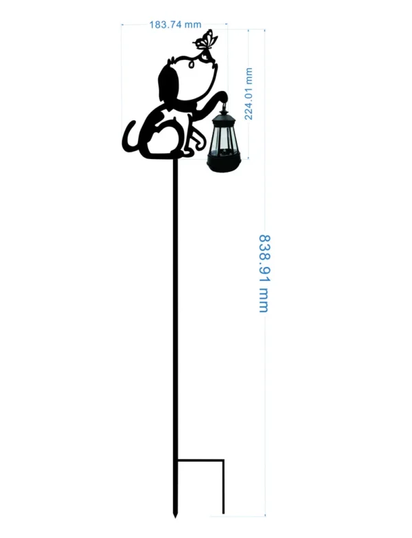 SM24884 PP Plastic Dog Shape Solar Light Decorative Garden Stake_2