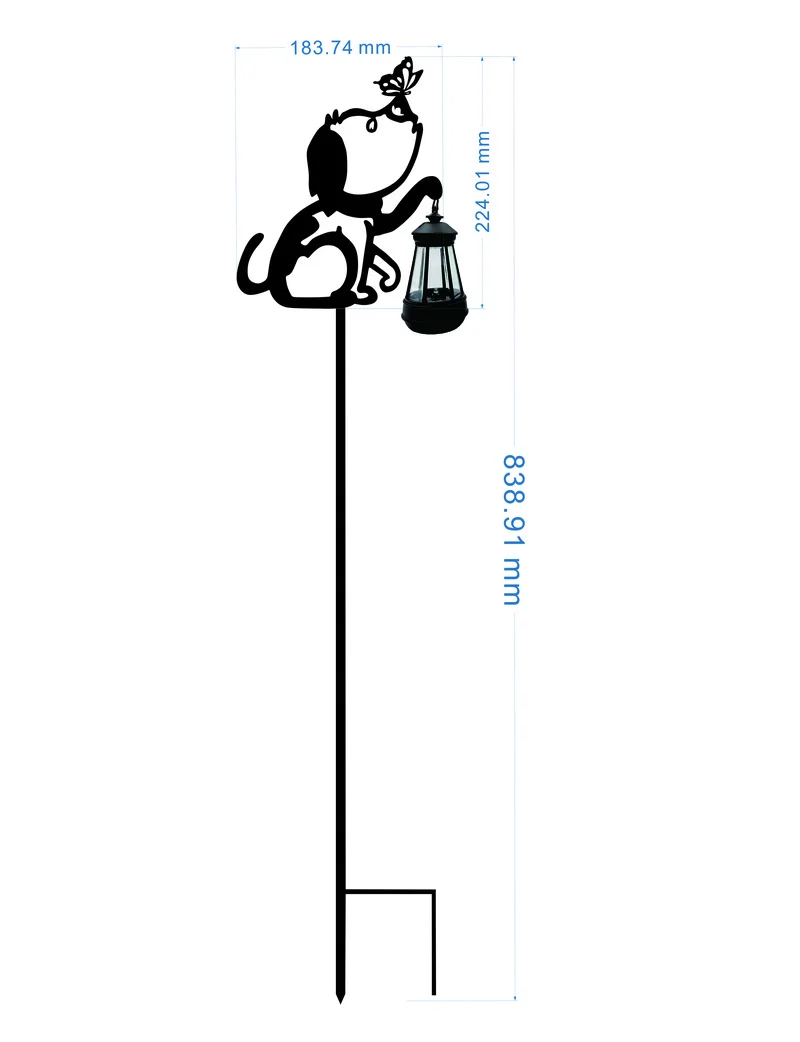 SM24884 PP Plastic Dog Shape Solar Light Decorative Garden Stake_2