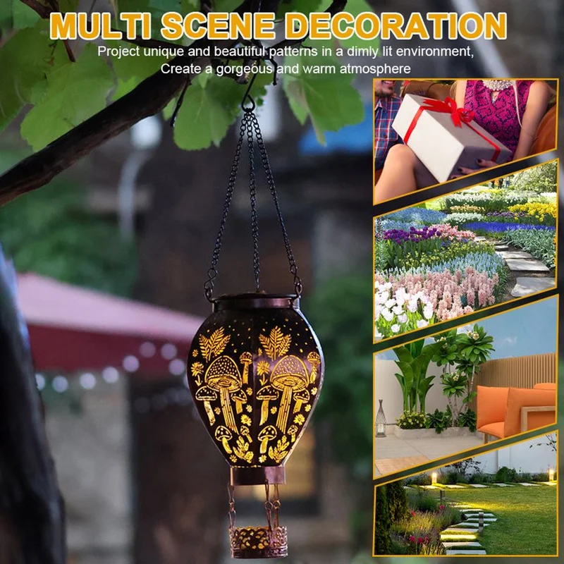 SM24891 PP Plastic Hot Air Balloon Solar Mushroom Lantern Hanging Light_2