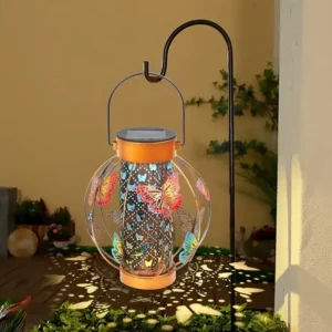 SM24908 Plastic PP Decorative Butterfly Solar Hanging Lantern Light (Animal, without Dog Shepherd Hook)_2