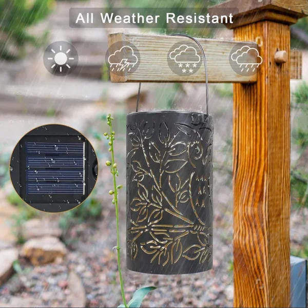 SM24910 Plastic PP Hollow Owl-Shaped Bird Solar Hanging Lantern Light_5