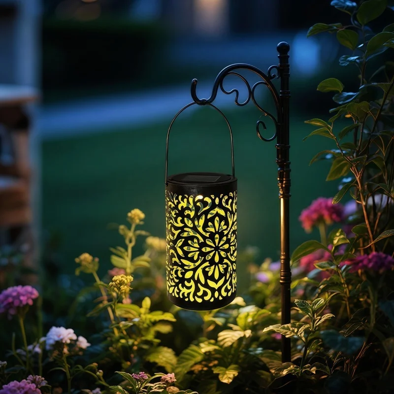 SM24911 Hollow-out Plastic PP Solar Lantern Hanging Light (Animal Design, without Dog Shepherd Hook)_3